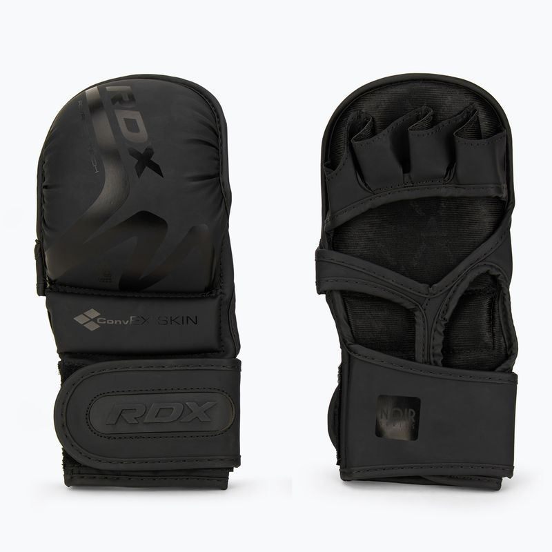 RDX T15 Noir Hybrid matinės juodos graplingo pirštinės