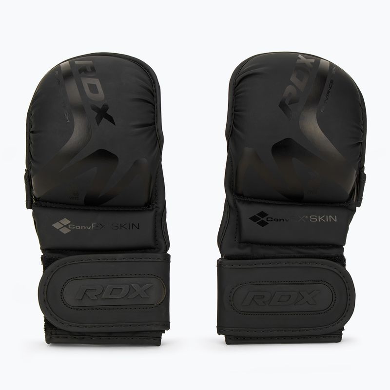 RDX T15 Noir Hybrid matinės juodos graplingo pirštinės 2
