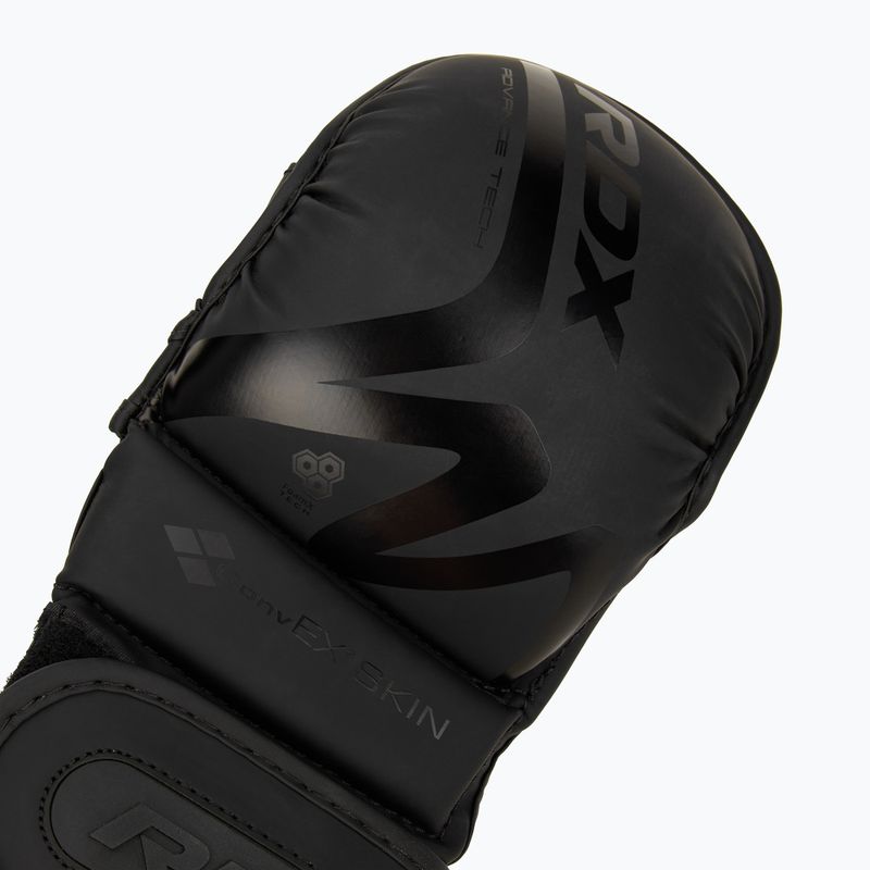 RDX T15 Noir Hybrid matinės juodos graplingo pirštinės 6