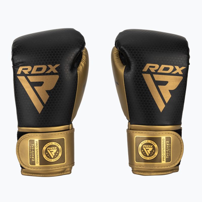 Bokso pirštinės RDX L2 Mark Pro Sparring Boxing Hook & Loop golden 2