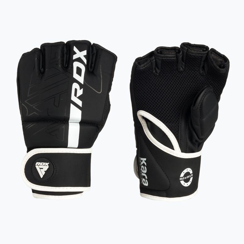 RDX F6 graplingo pirštinės juodos ir baltos spalvos GGR-F6MW