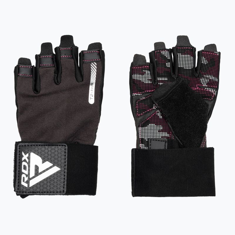 Treniruočių pirštinės RDX T2 Half pink