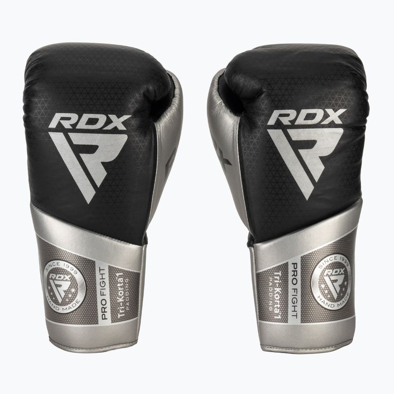 Bokso pirštinės RDX K1 Mark Pro Fight Boxing silver 2