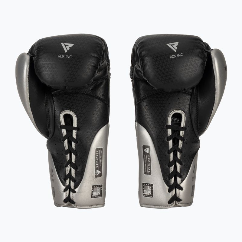 Bokso pirštinės RDX K1 Mark Pro Fight Boxing silver 3
