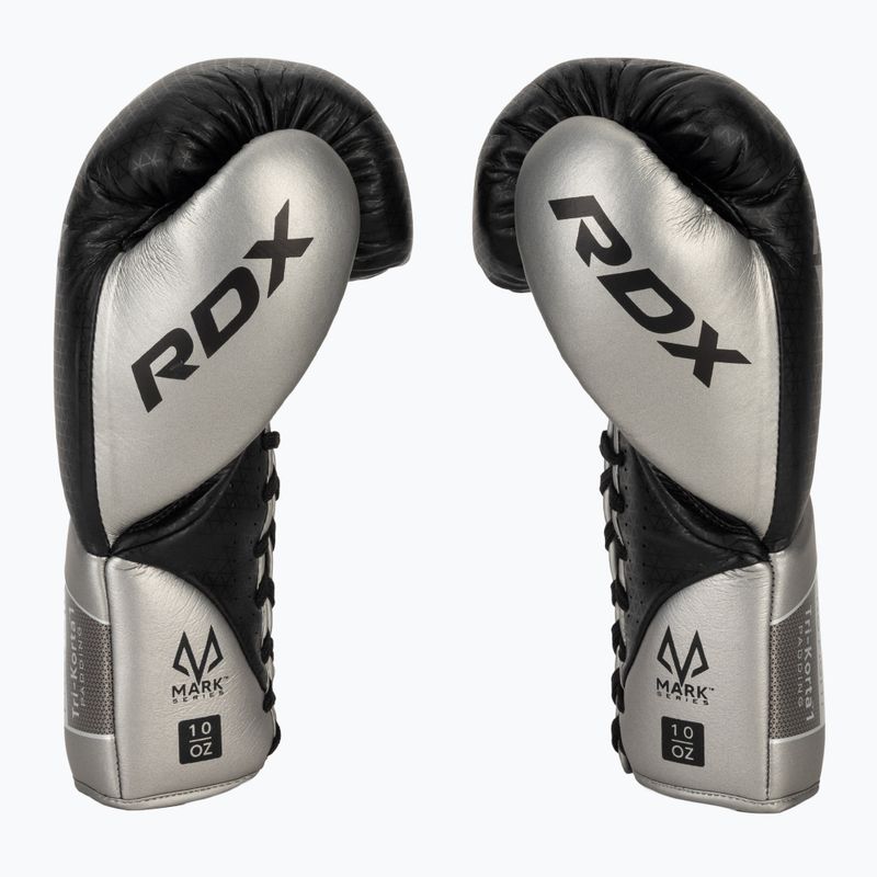 Bokso pirštinės RDX K1 Mark Pro Fight Boxing silver 4