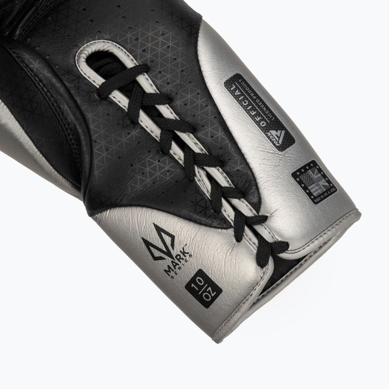 Bokso pirštinės RDX K1 Mark Pro Fight Boxing silver 6