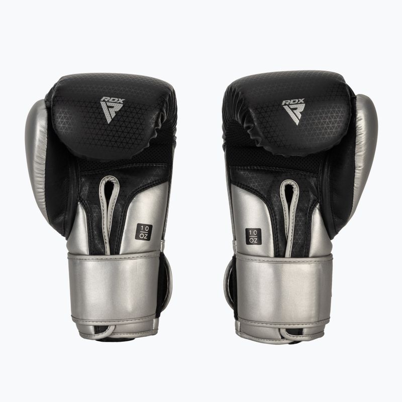 Bokso pirštinės RDX L2 Mark Pro Sparring Boxing Hook & Loop silver 3