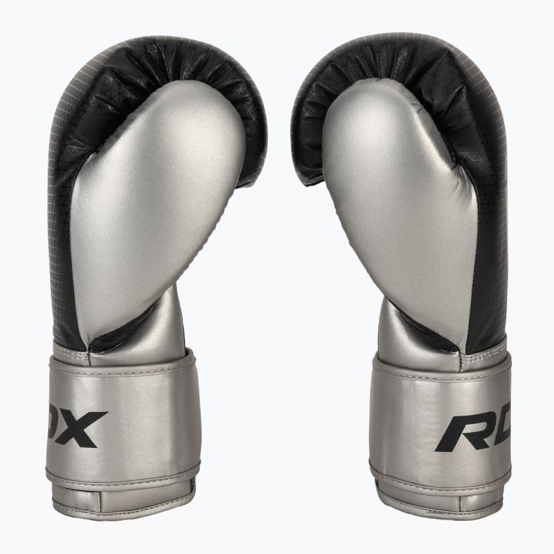 Bokso pirštinės RDX L2 Mark Pro Sparring Boxing Hook & Loop silver 4