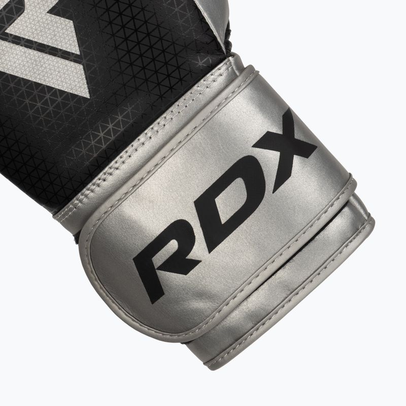 Bokso pirštinės RDX L2 Mark Pro Sparring Boxing Hook & Loop silver 6