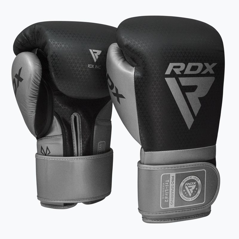 Bokso pirštinės RDX L2 Mark Pro Sparring Boxing Hook & Loop silver 2