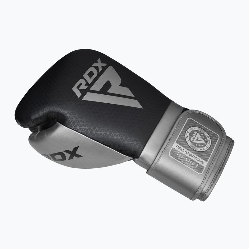Bokso pirštinės RDX L2 Mark Pro Sparring Boxing Hook & Loop silver 3