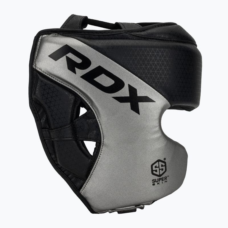 Bokso šalmas RDX L1 Mark Pro Cheek Boxing Training Head Guard silver 2