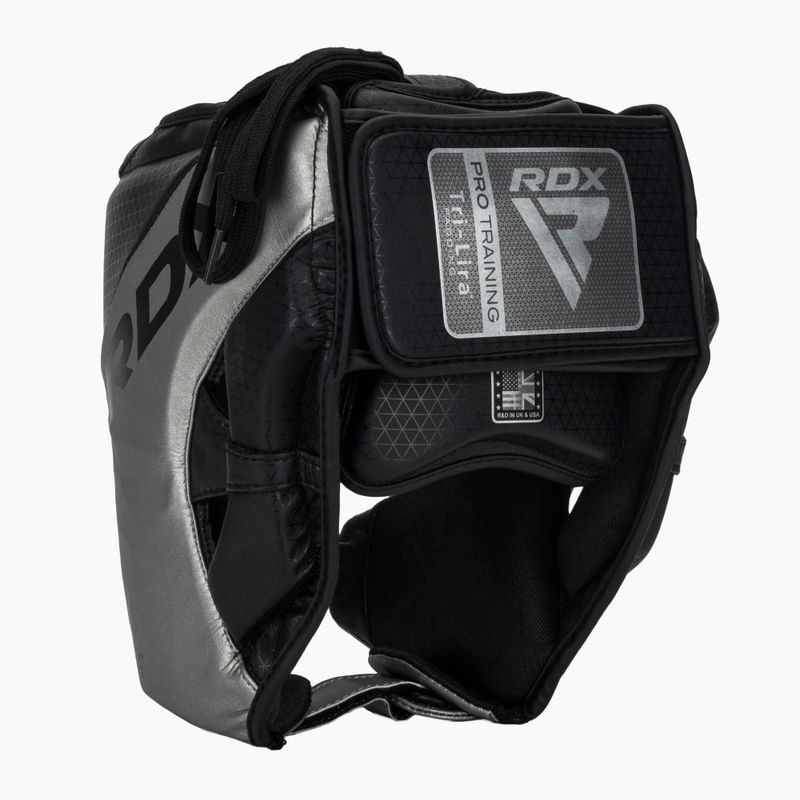 Bokso šalmas RDX L1 Mark Pro Cheek Boxing Training Head Guard silver 3