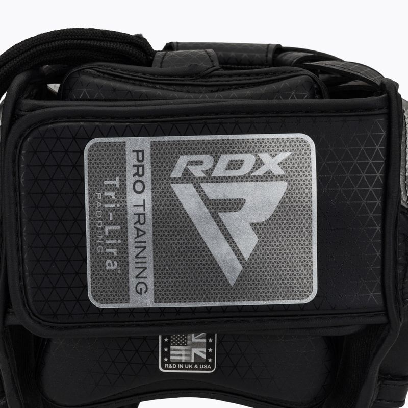 Bokso šalmas RDX L1 Mark Pro Cheek Boxing Training Head Guard silver 5
