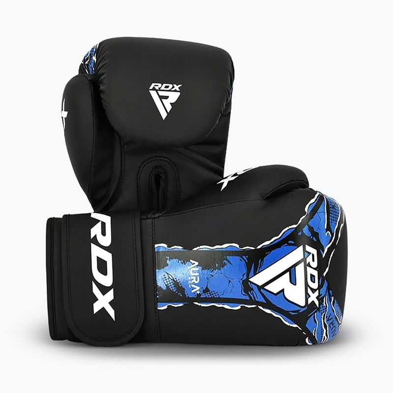 Bokso pirštinės RDX Boxing New Aura F17 black/blue 2