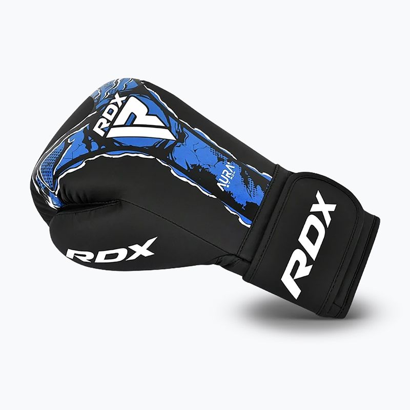 Bokso pirštinės RDX Boxing New Aura F17 black/blue 3