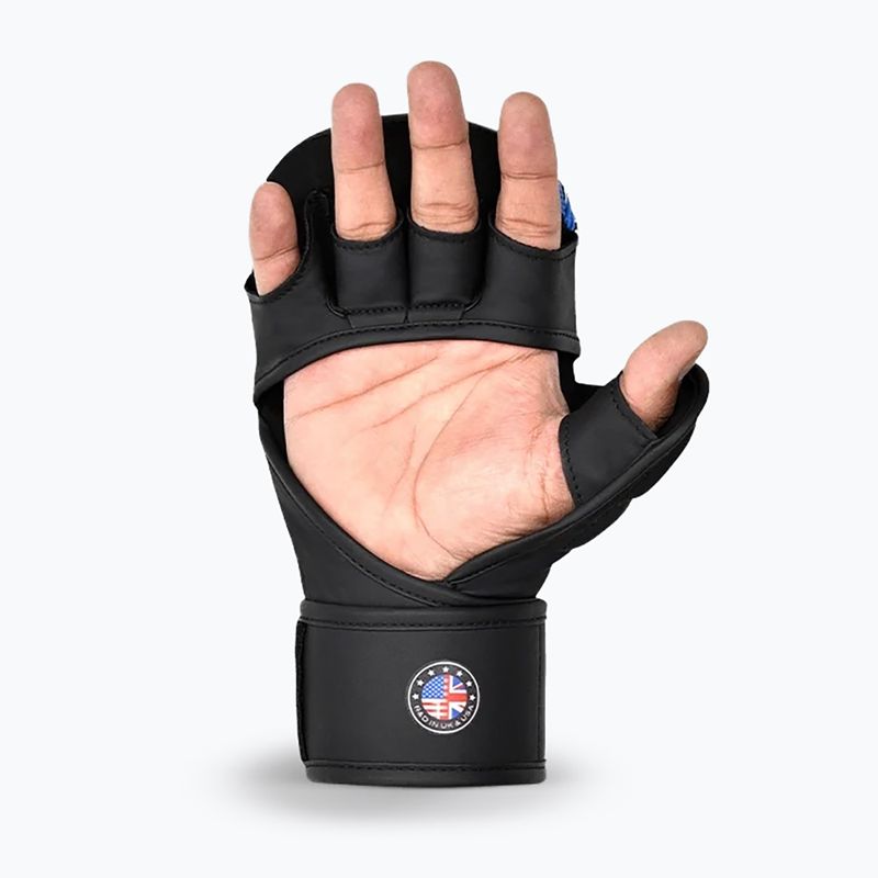 Pirštinės MMA RDX Grappling Shooter New Aura F17 black/blue 3