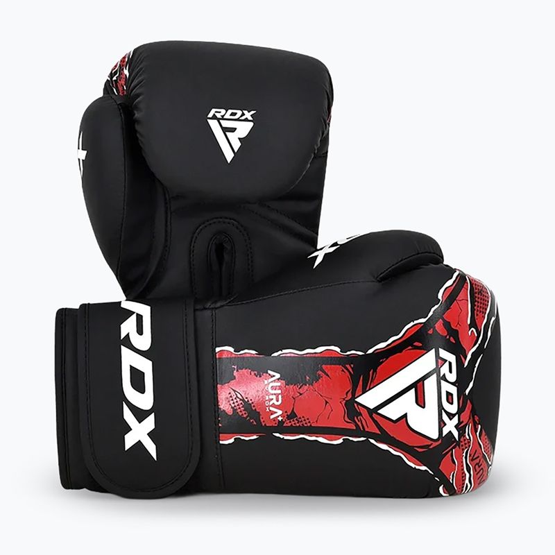Bokso pirštinės RDX Boxing New Aura F17 black/red 2