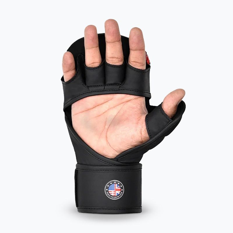 Pirštinės MMA RDX Grappling Shooter New Aura F17 black/red 3