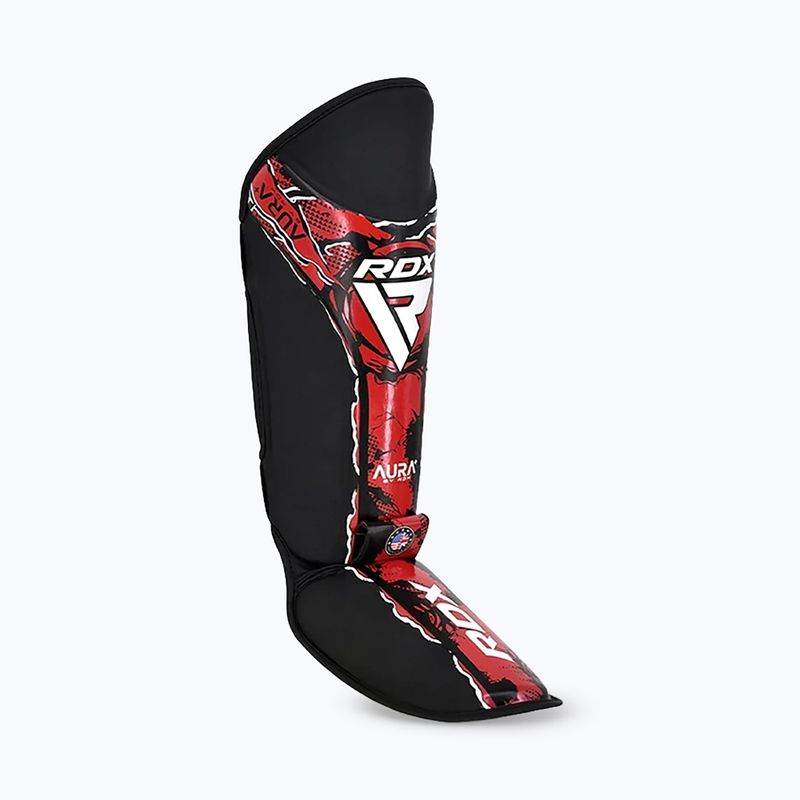 Pėdų ir blauzdų apsaugos RDX Instep New Aura F17 Shin black/red 3