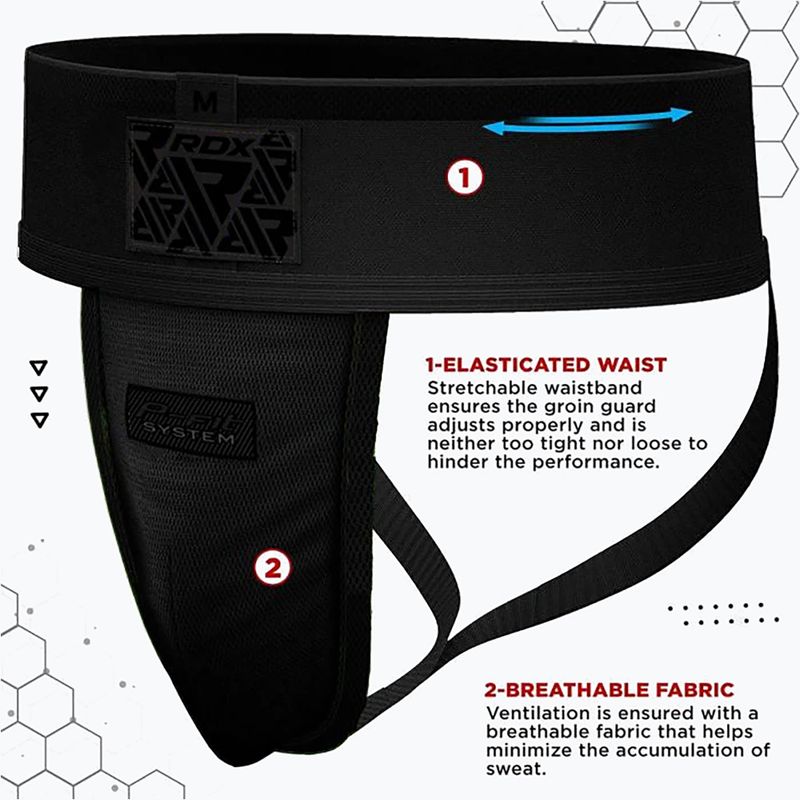 Kirkšnies apsauga RDX Groin Guard Supporter H1 full black 4