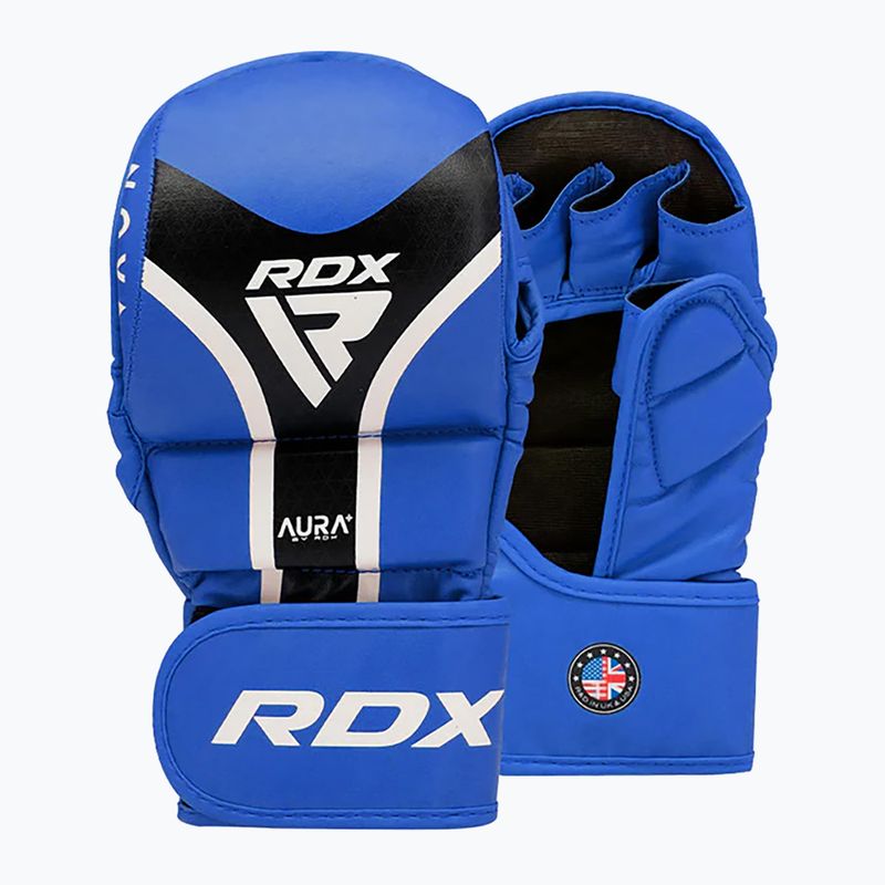 Graplingo pirštinės RDX Grappling Shooter Aura Plus T-17 blue