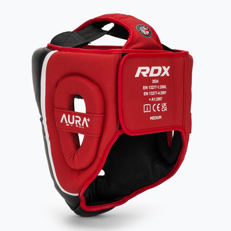 Bokso šalmas RDX Head Guard Aura Plus T-17 red 3