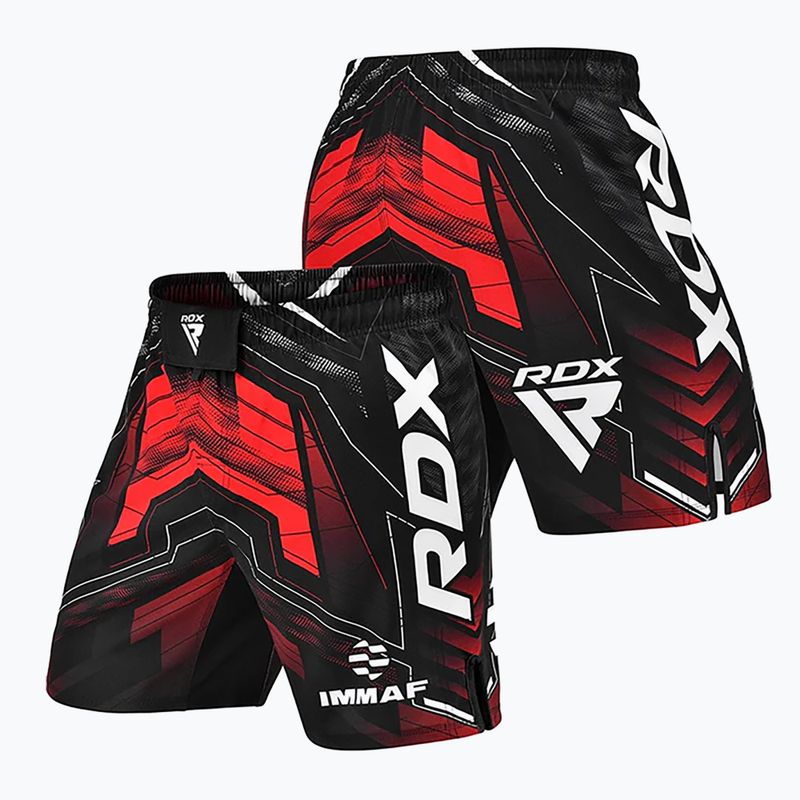 Vyriški treniruočių šortai RDX IMMAF Approved MMA Fight & Training red 5