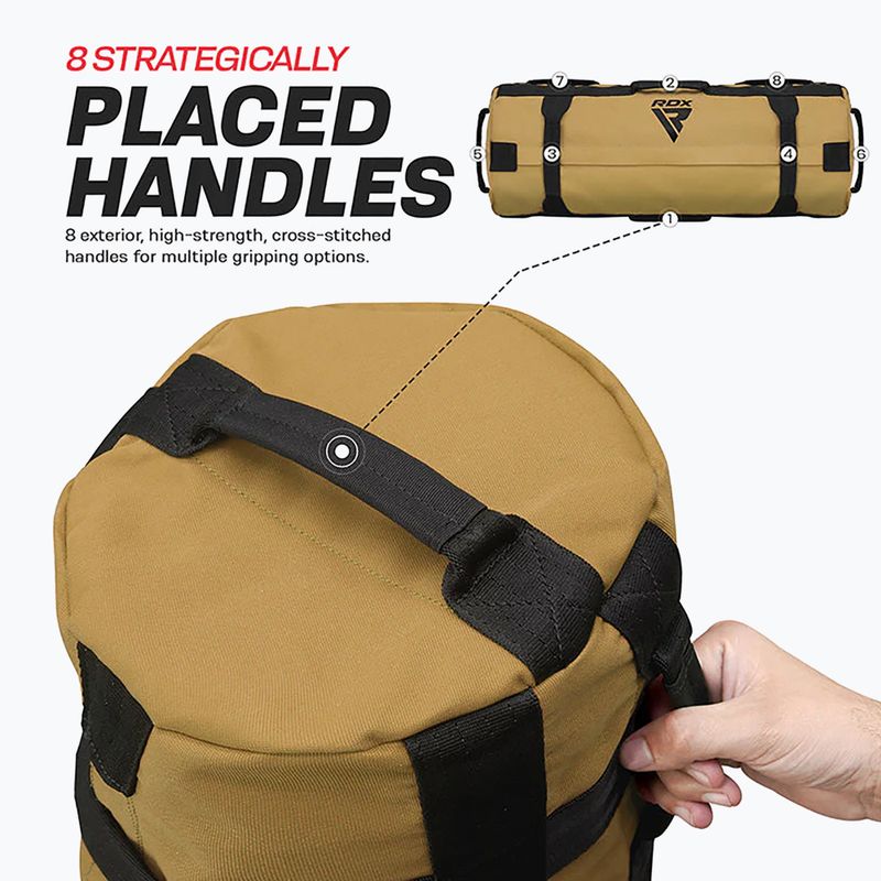 Treniruočių maišas RDX Fitness Sand khaki 9