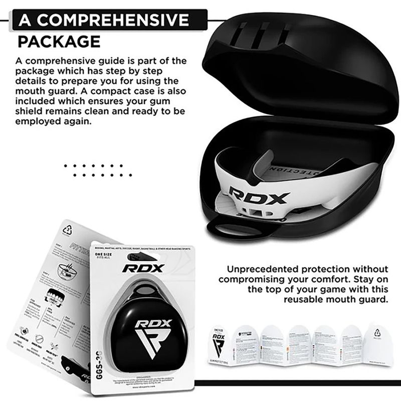 Žandikaulio apsauga RDX Mouth Guard white/black 3