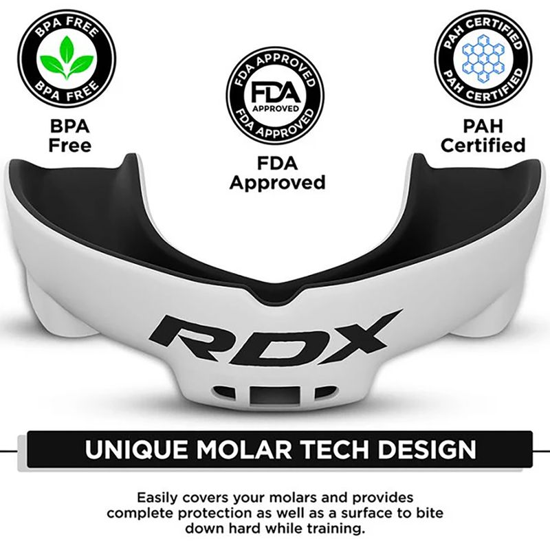 Žandikaulio apsauga RDX Mouth Guard white/black 4