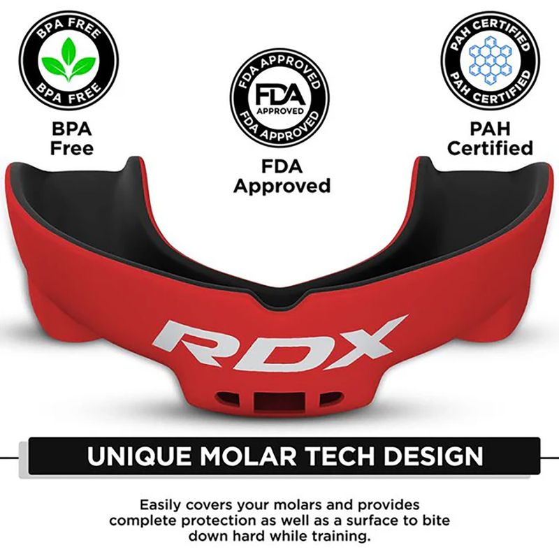Žandikaulio apsauga RDX Mouth Guard black/red 3