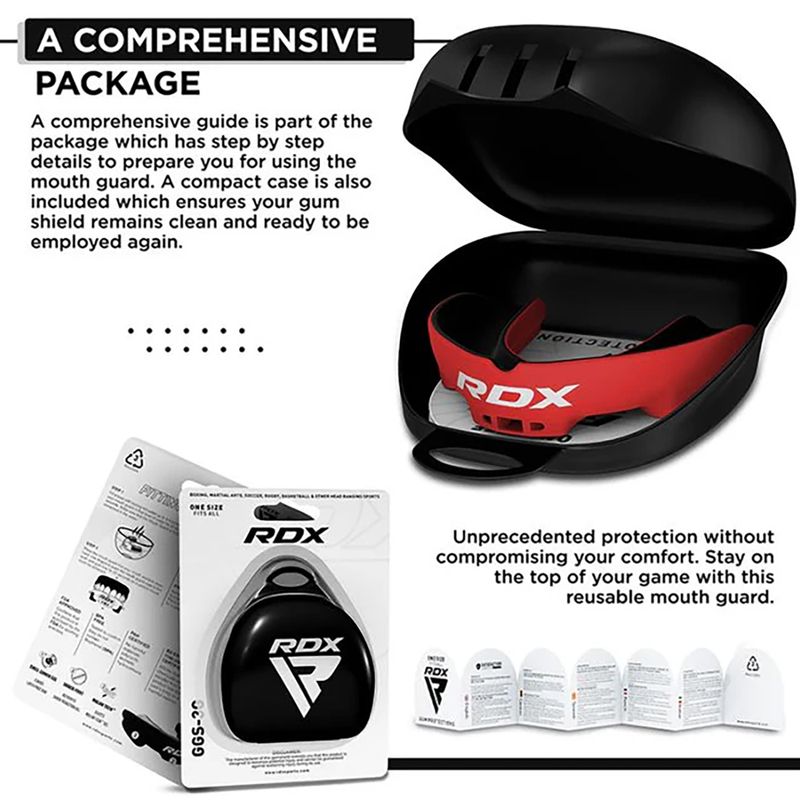 Žandikaulio apsauga RDX Mouth Guard black/red 4