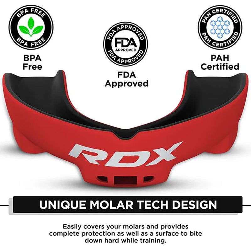 Žandikaulio apsauga RDX Mouth Guard black/red 5