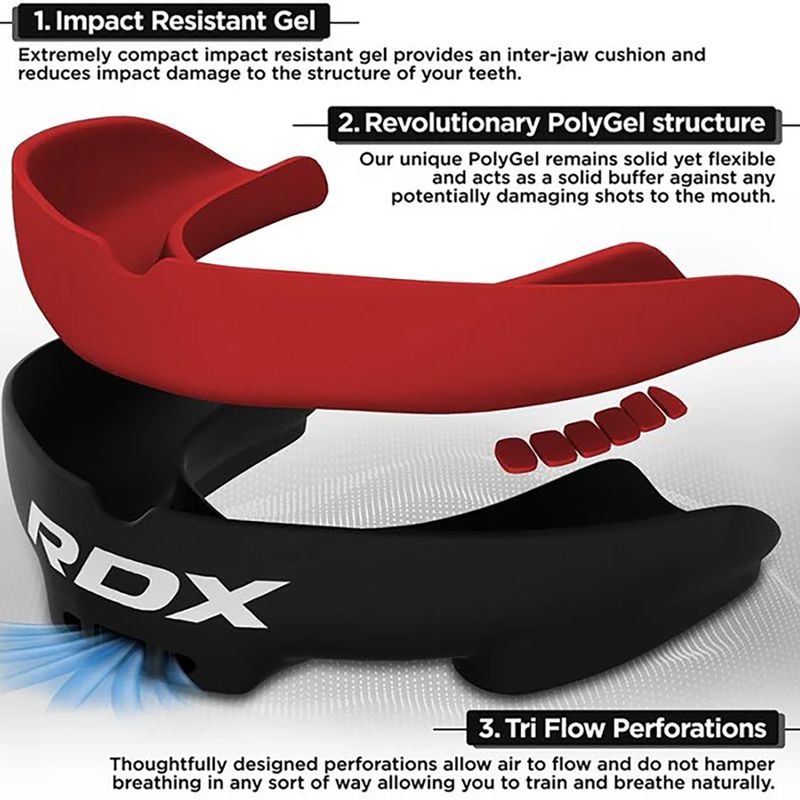 Žandikaulio apsauga RDX Mouth Guard red/black 3