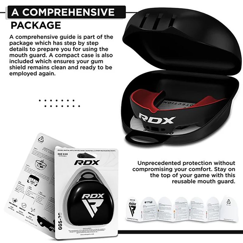 Žandikaulio apsauga RDX Mouth Guard red/black 5