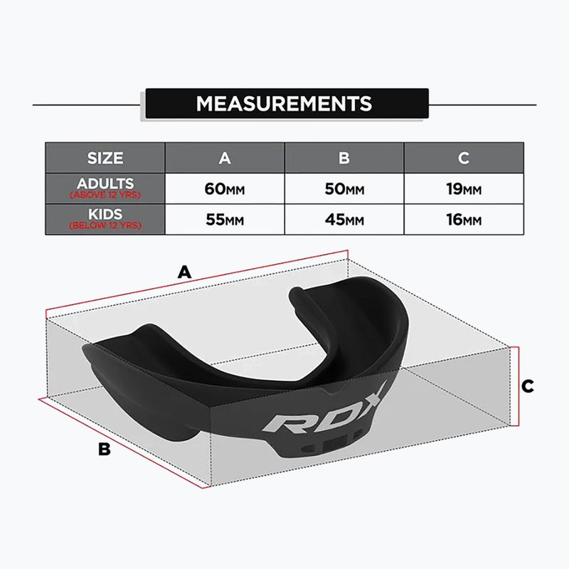 Žandikaulio apsauga RDX Mouth Guard black 5
