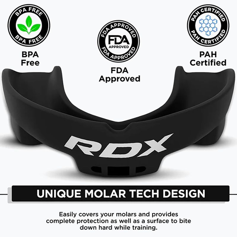 Vaikiška žandikaulių apsauga RDX Mouth Junior black 3