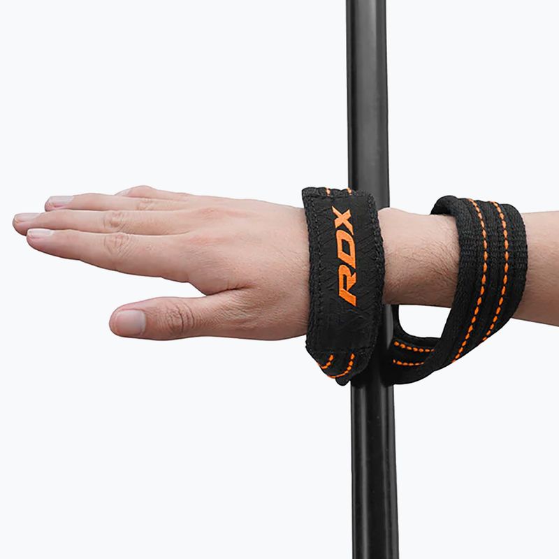 Svarmenų kilnojimo dirželiai RDX Weight Lifting 8 Figure Strap orange 3