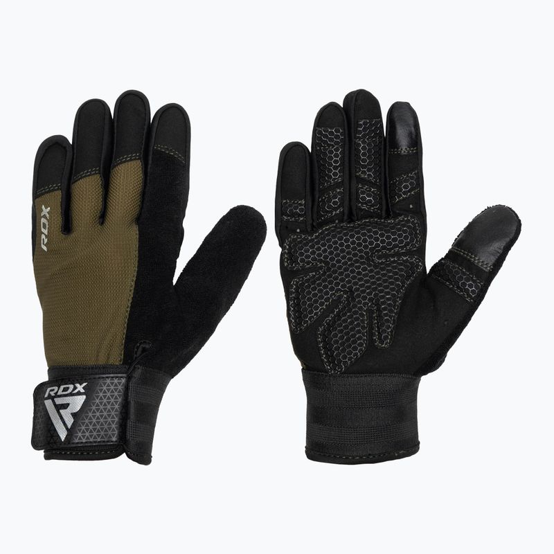 Treniruočių pirštinės RDX W1F Full Finger army green