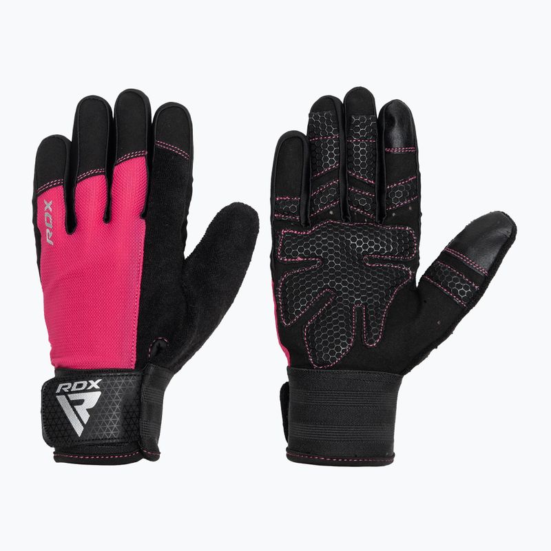 Treniruočių pirštinės RDX W1F Full Finger pink