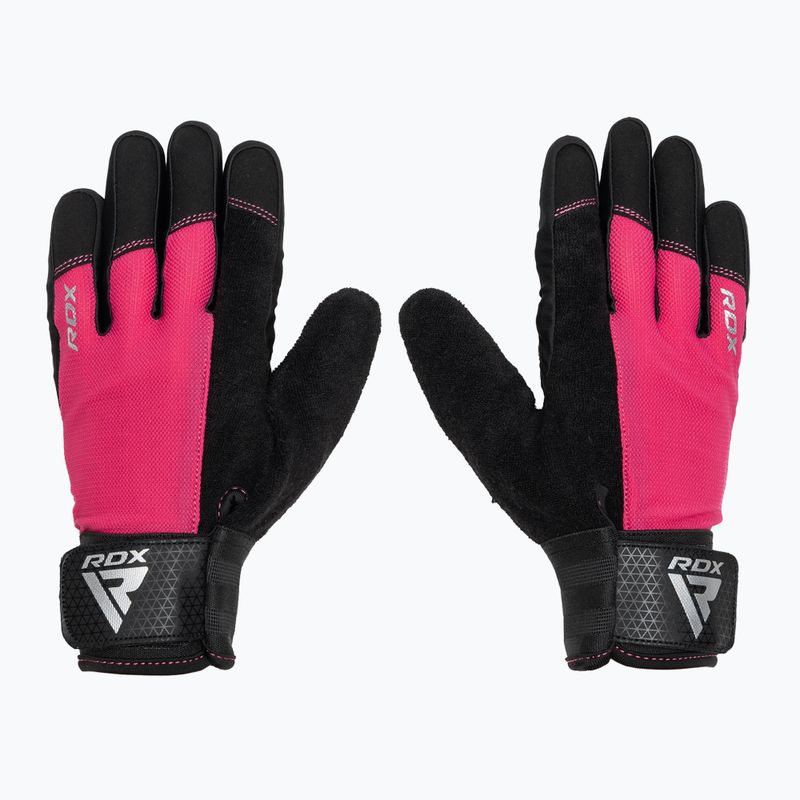Treniruočių pirštinės RDX W1F Full Finger pink 2