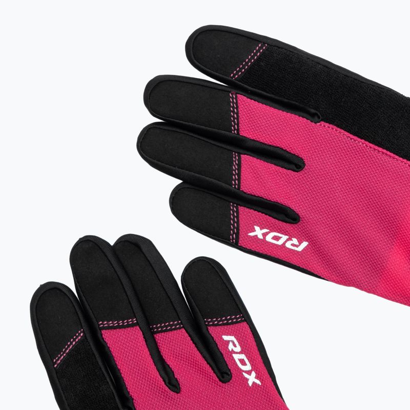 Treniruočių pirštinės RDX W1F Full Finger pink 4