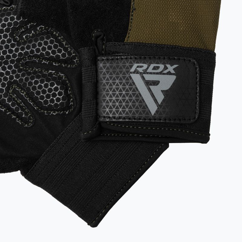 Treniruočių pirštinės RDX W1H Gym Workout army green 4