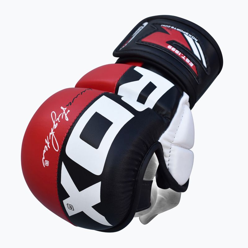RDX Grappling Glove REX T6 Plus raudona 2