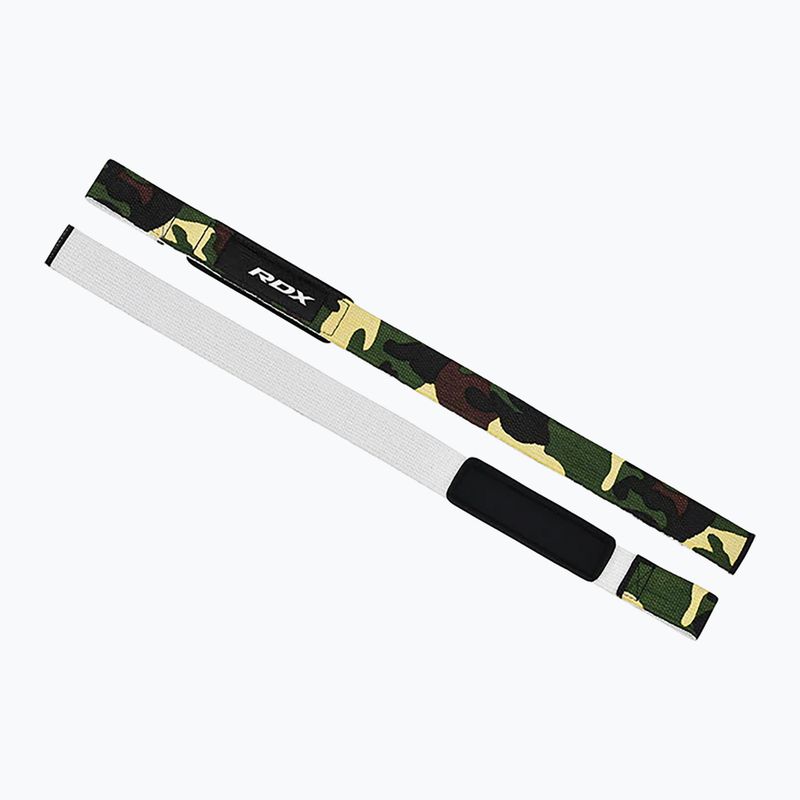 Svorių kilnojimo dirželiai RDX W1 Weight Training Wrist Straps camo green 3