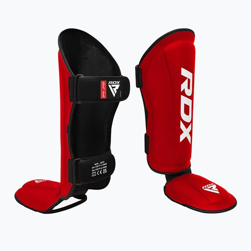 Blauzdų ir pėdų apsaugos RDX T1 Shin Instep Molded King red/white 2