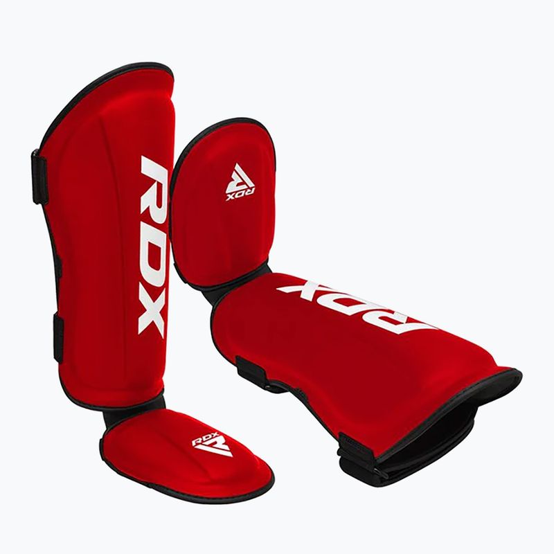 Blauzdų ir pėdų apsaugos RDX T1 Shin Instep Molded King red/white 3