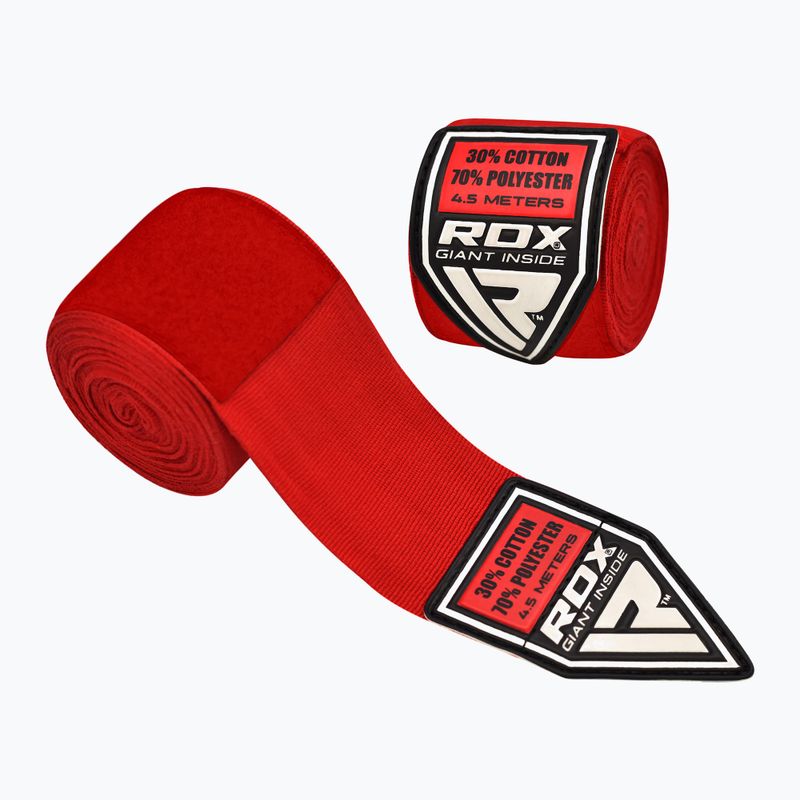 Boksininkų tvarsčiai RDX Hand Wraps Plus raudoni