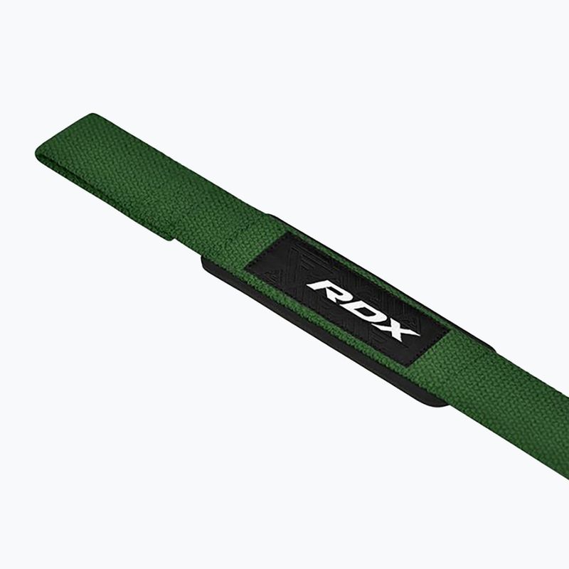 Svorių kilnojimo dirželiai RDX W1 Weight Training Wrist Straps army green 4